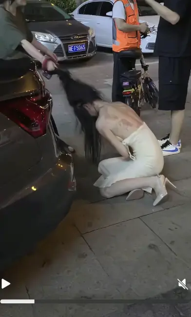 《白裙女子被抓头发跳河》小三疑云事件始末-白裙女子被揪头发跳河后续完整版在线播放-湘E车牌女子拉头发坠河视频高清无广告